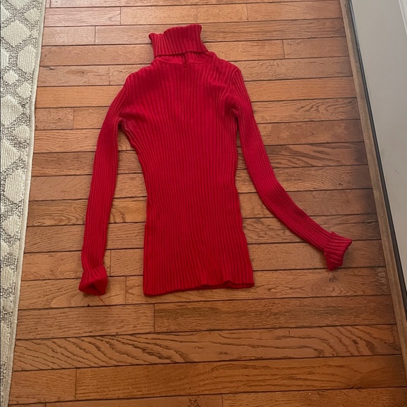 Love By Design Vibrant Red Knit Sweater - Picture 3 of 3